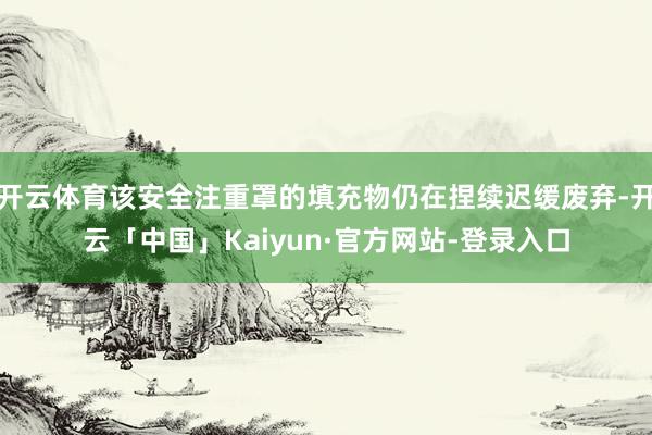 开云体育该安全注重罩的填充物仍在捏续迟缓废弃-开云「中国」Kaiyun·官方网站-登录入口
