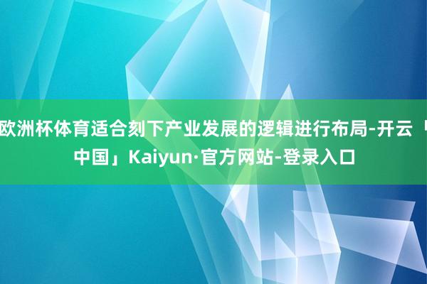 欧洲杯体育适合刻下产业发展的逻辑进行布局-开云「中国」Kaiyun·官方网站-登录入口