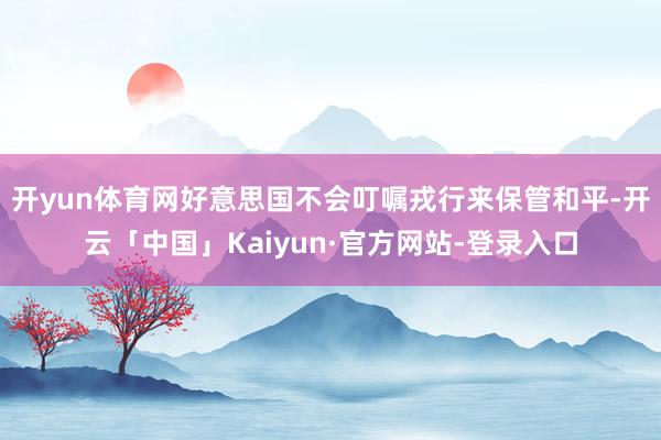 开yun体育网好意思国不会叮嘱戎行来保管和平-开云「中国」Kaiyun·官方网站-登录入口